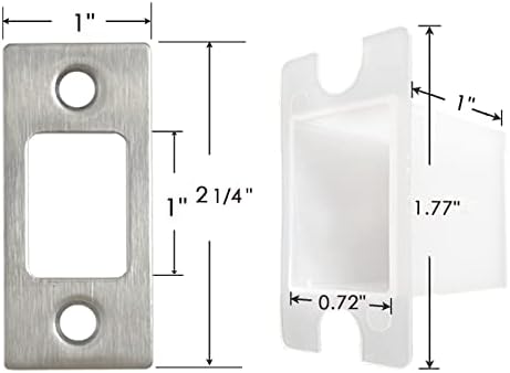 VEEBELL stainless steel deadbolt strike plate set with dustbox