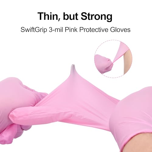 Elegant Pink Disposable Gloves for Cleaning Esthetician Use