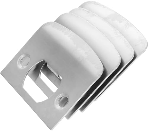 Veemoon 12-Piece Stainless Steel Door Strike Plate Kit Exterior Door Reinforcement for Home Security