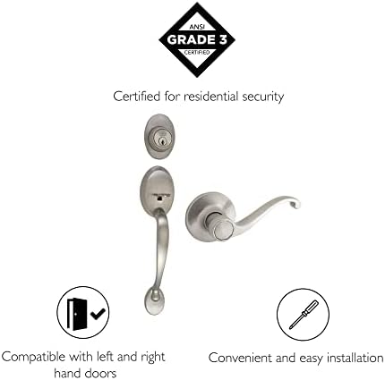 Design House 783514 Set with Scroll Interior Lever Deadbolt