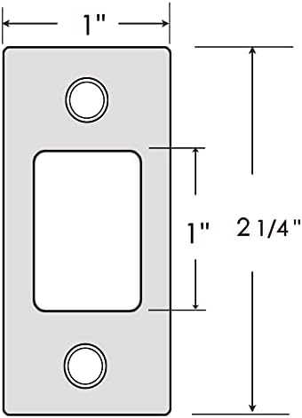 VEEBELL Stainless Steel Deadbolt Strike Plate - 1 x 2-14