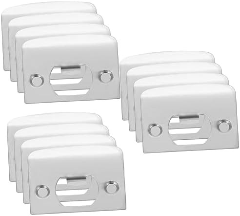 Sturdy Stainless Steel Door Strike Plate Kit with 12 Pieces for Home Garages