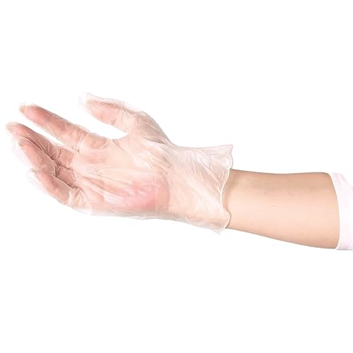 Industrial Grade Vinyl Gloves Large 100-Count Powder-Free Non-LaTeX Food Safe