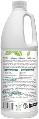 Mighty Mint Drain Maintainer 32oz Powerful Probiotic Drain Cleaner