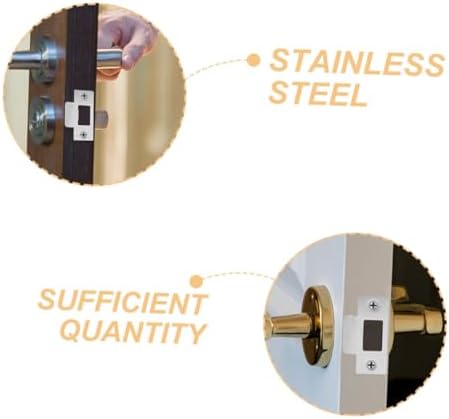 6-Piece Stainless Steel Door Strike Plate Set