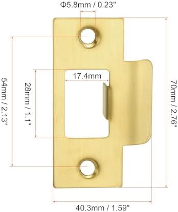 Uxcell 2 Door Strike Plates 70mm x 403mm Stainless Steel