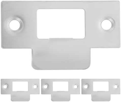 4-Piece Stainless Steel Door Strike Plate Set for Secure Entry Front Door More