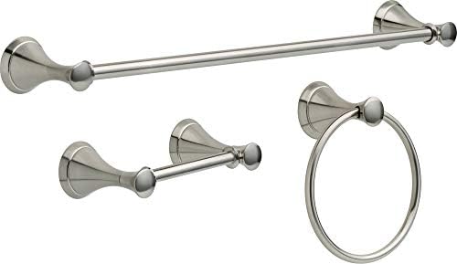 Delta Faucet 3-Piece Bath Hardware Kit SpotShield Brushed Nickel Easy Installation Style