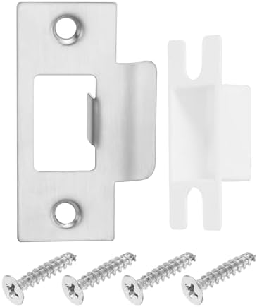 2 Set Door Strike Plate Stainless Steel Replacement for Door Jamb