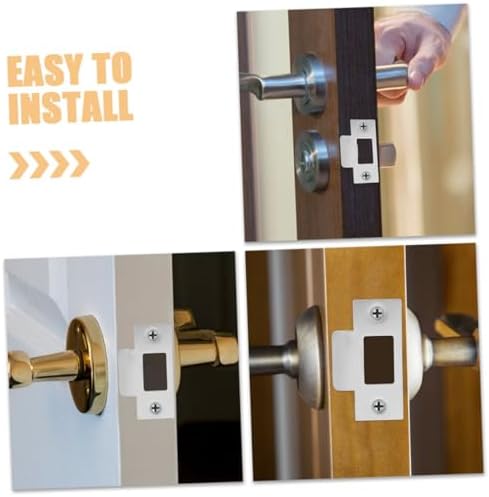 6-Piece Stainless Steel Door Strike Plate Set