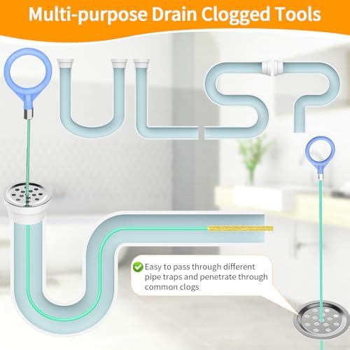 Unbreakable 50 Inch Sink Drain Snake Hair Remover