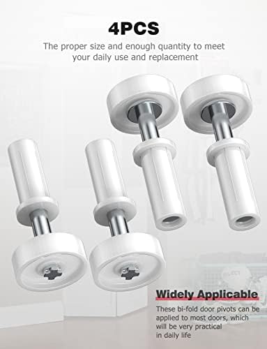 Mellbree Bifold Door Hardware Set 4-Pack with Top Guide Wheel Durable for Repairs
