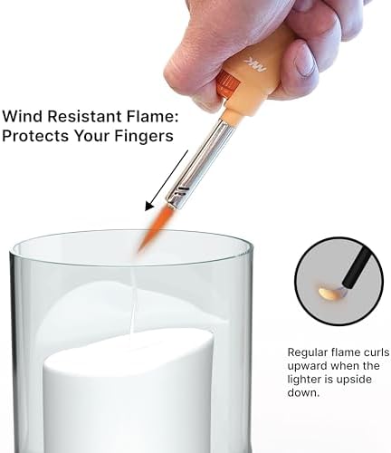 4-Piece Wind-Resistant Candle Lighter Refillable Stylish for Outdoor Use
