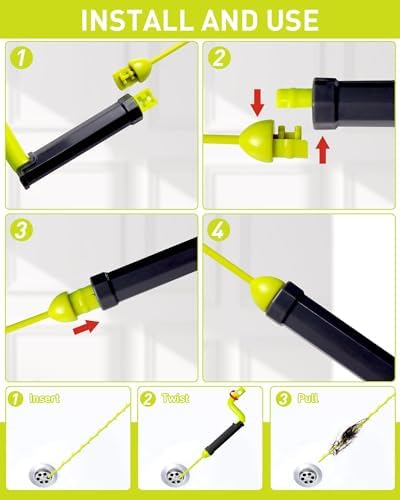 Solicted 30-Inch Drain Auger Set