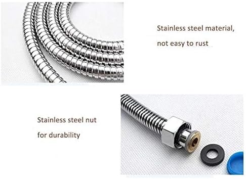 Sturdy 60-inch stainless steel bath hose Easy to use Style to match your bathroom