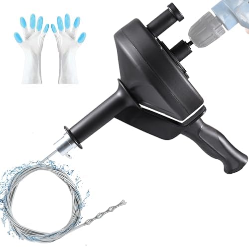 Cauzyart Drain Snake with Drill Attachment