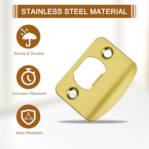 Sturdy Stainless Steel Door Strike Plate by Uxcell for 57mm x 45mm Replacement
