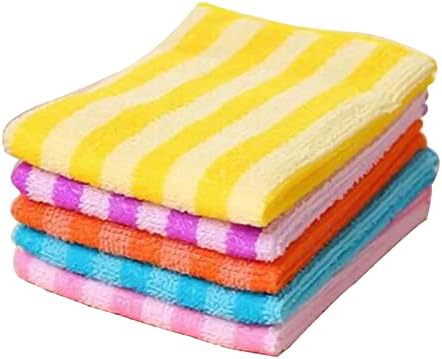Gooddyiyukey5-Pack Microfiber Cleaning Cloths 118x118 inches Durable Lint-Free Kitchen Cleaning Rags