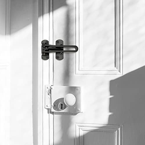 Secure U-Swing Door Lock Black - 304 Stainless Steel for Kids