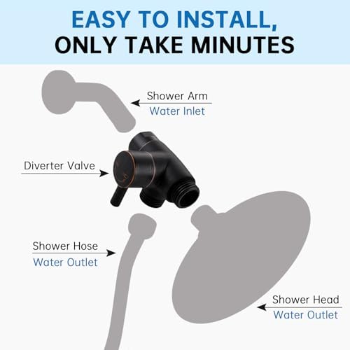 G-Promise Solid Metal Shower Diverter