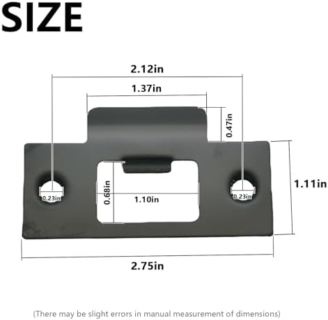 8PCS Black Door Strike Plate Stainless Steel Deadbolt Cover Kit