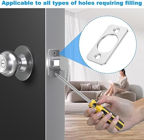 Strike Plate Door Backplate 2 Pack Stainless Steel Deadbolt