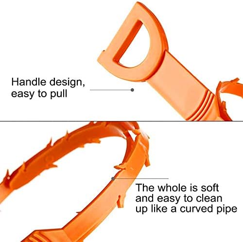 Domejo 7-Piece Drain Auger Set Grit Hair Remover for Shower Toilet Kitchen Sink Bathroom