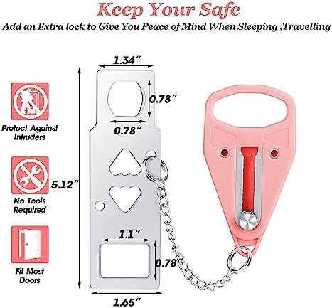 Ace Mining Pink Travel Door Locks for Home Away from Home