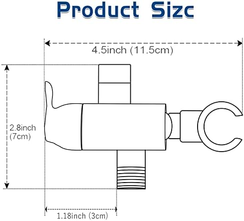 Premium G12 Brass 3-Way Shower Diverter with Handshower Mount