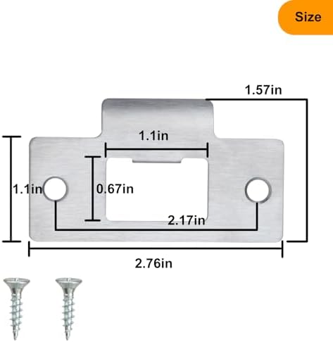 FUCIHOMA 6PCS Universal Door Strike Plate with Screws
