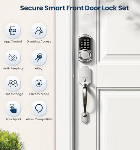Smart Front Door Lock Set with Keyless Entry and App Control