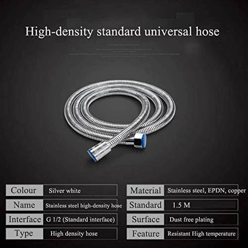 Sturdy 60-inch stainless steel bath hose Easy to use Style to match your bathroom