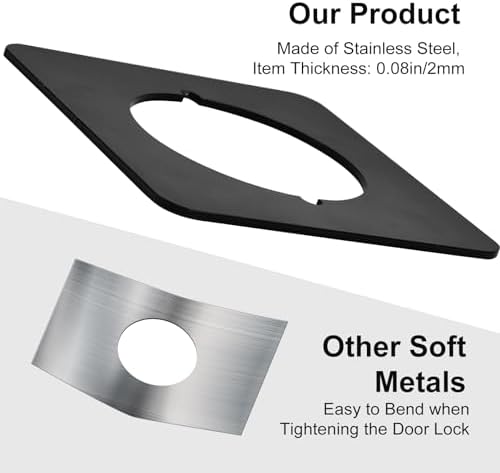 2-Piece Stainless Steel Door Knob Covers for Loose Door Locks