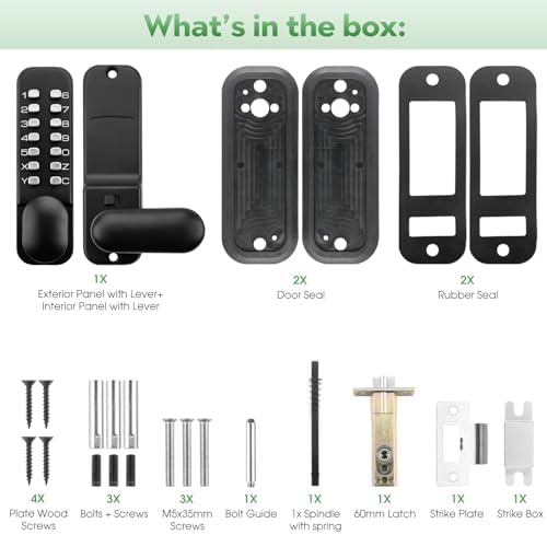 Mechanical Keyless Entry Door Lock with Keypad Front Door Lock for Warehouse with 10 Years Warranty