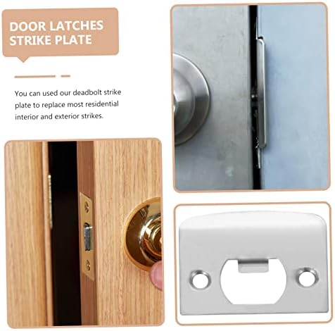 Sturdy Stainless Steel Door Strike Plate Kit with 12 Pieces for Home Garages