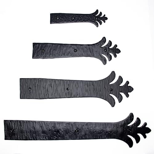 4 Pack 16 Inch Black Faux Strap Hinges - The Ionian Series 1