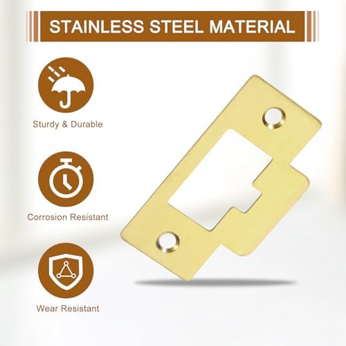 UXCell 2 Set Stainless Steel Door Strike Plate