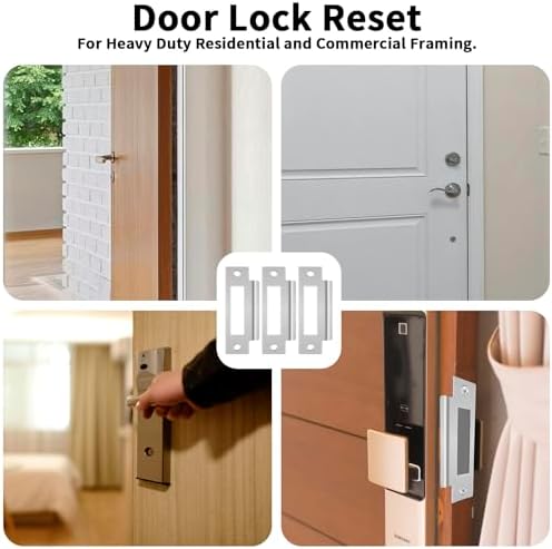 OXDFK 3 Pcs Universal Deadbolt Strike Plate Replacement