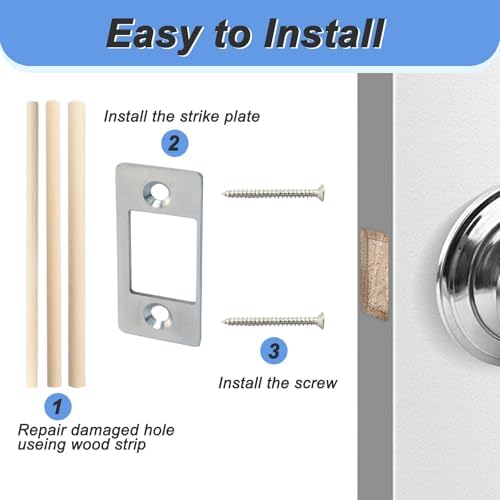 Deadbolt Restorer Strike Plates 2 Pack