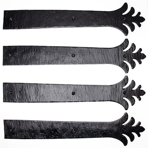 4 Pack 16 Inch Black Faux Strap Hinges - The Ionian Series 1