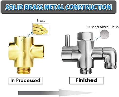 YDmeet - Shower Diverter Valve Brass 3 Ways Gift Set for Handheld and Fixed Heads