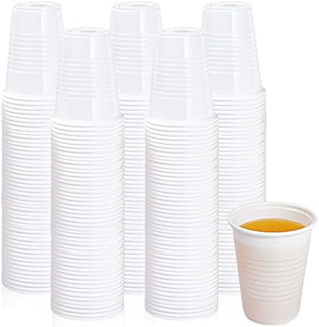 Lilymicky 500-Pack Disposable White Plastic Cups