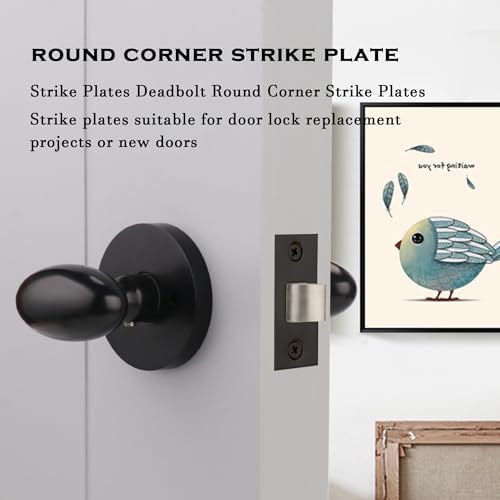 VEEBELL Stainless Steel Deadbolt Strike Plate - 1 x 2-14