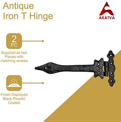 AKATVA 2-Piece Black Matte Door Hinge Set