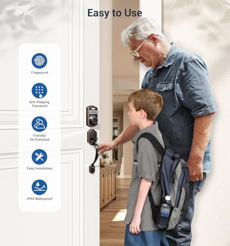 Fingerprint Keyless Entry Door Lock Set