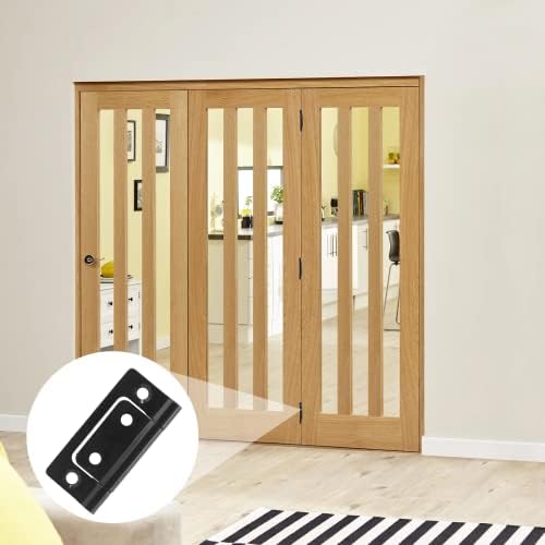 Sturdy 6-Piece Non-Mortise Hinges for Black Cabinets