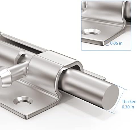 CRANACH Heavy-Duty Door Slide Latch Lock with 12 Screws