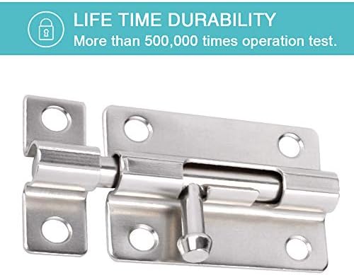 CRANACH Heavy-Duty Door Slide Latch Lock with 12 Screws