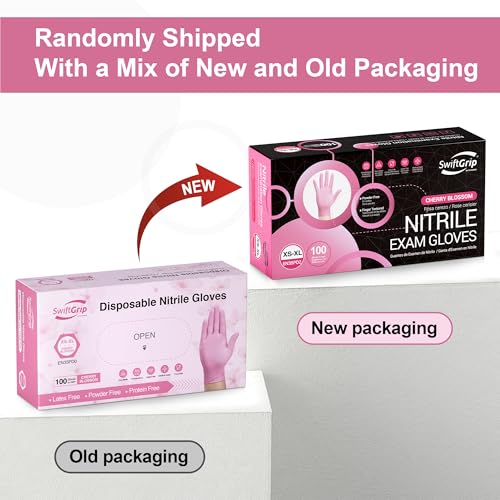 Elegant Pink Disposable Gloves for Cleaning Esthetician Use