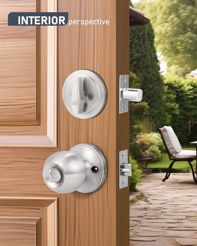 Brotima 3-Pack Door Knob and Deadbolt Set